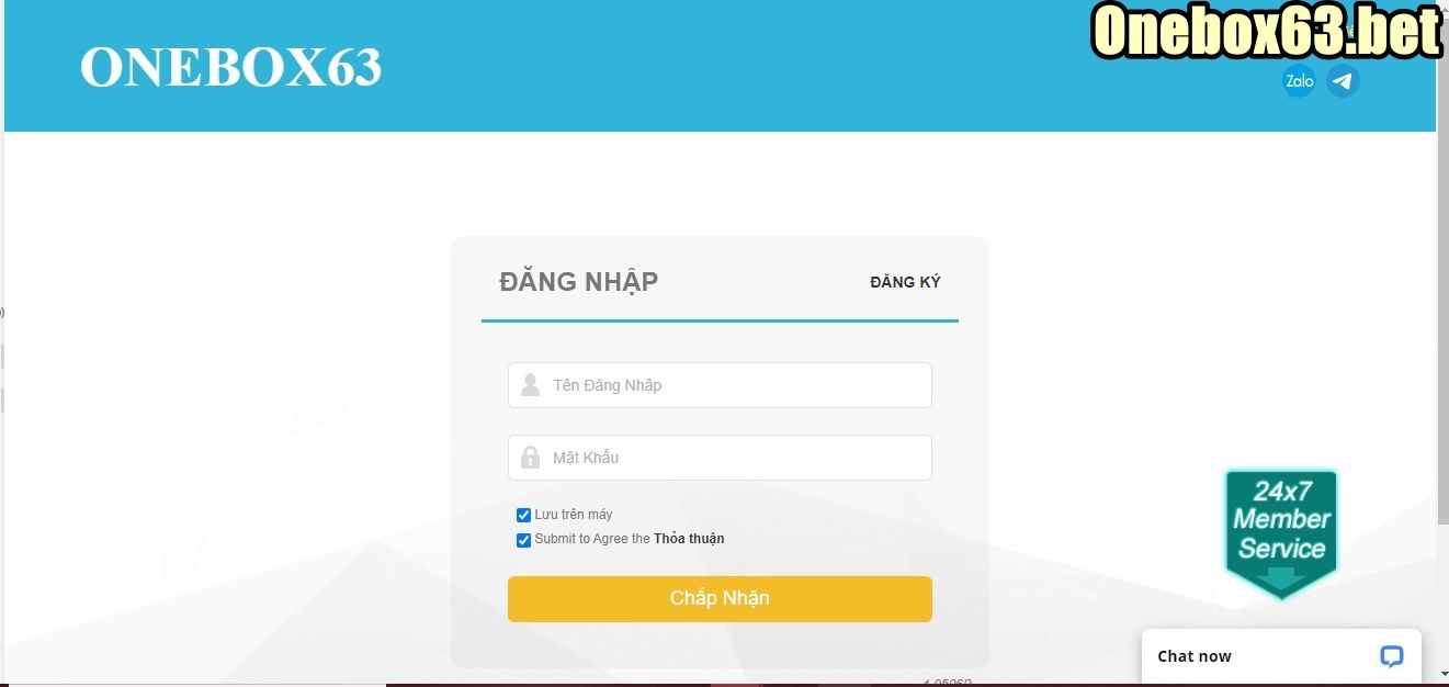 Đăng nhập ngay để vào được trang chủ nhà cái Onebox63
